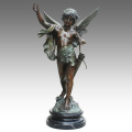 Estatua grande Estatua Cupido Decoración Bronce Escultura Tpls-030 (J)